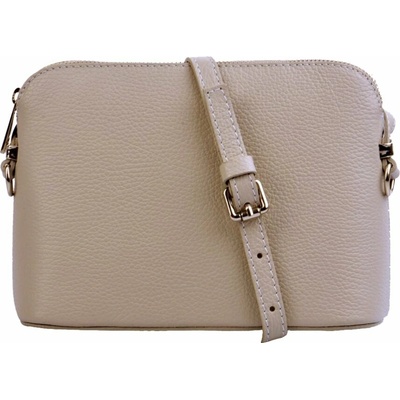 MaxFly dámská kožená kabelka crossbody 5232 světle béžová