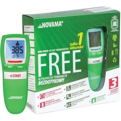 NOVAMA FREE Sekundový bezkontaktný teplomer, zelený 514876