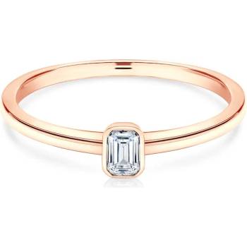 Image 1 of SAVICKI Годежен пръстен Pure: розово злато, диамант с шлифовка