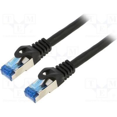 Lanberg PCF6A-10CC-0025-BK Patch S/FTP Cat 6a RJ45 vidlice z obou stran lanko CCA