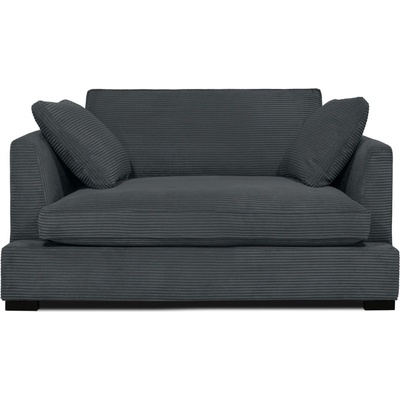 Scandic Сив диван от рипсено кадифе 132 cm Mobby - Scandic (16942 LIN3)