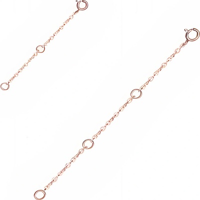 Olivie Dva prodlužovací stříbrné řetízky rose 9665