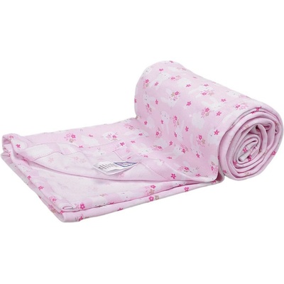 Kaarsgaren Letní deka z biobavlny s potiskem růžová se zajíčky – Zbozi.Blesk.cz