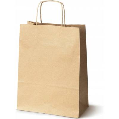 Papírová taška Allbag šedá 24x10x32 cm, 100 ks