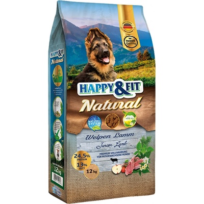 Happy & Fit Natural Junior Welpen Lamm 12 kg