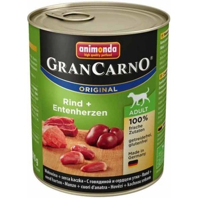 Animonda Gran Carno Adult hovězí a kachní srdce 12 x 800 g