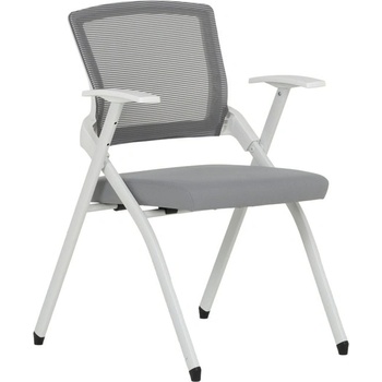 Bittel Посетителски стол Carmen 1702-1, до 150кг, дамаска, сгъваем, сив (bt-3520911)