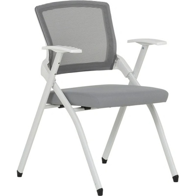 Bittel Посетителски стол Carmen 1702-1, до 150кг, дамаска, сгъваем, сив (bt-3520911)