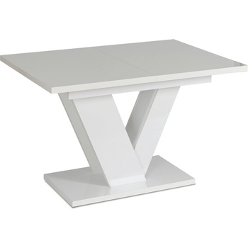 JAKS Jedálenský stôl Clark 120 cm biely gloss glamour
