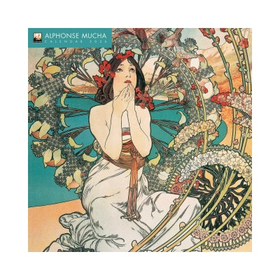 Flame Tree Publishing Alphonse Mucha Wall Calendar 2026 (Art Calendar) | Flame Tree Publishing
