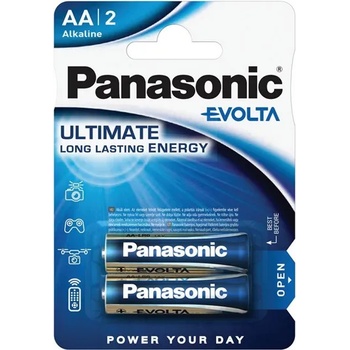 Panasonic EVOLTA LR6EGE/2BP 1.5V AA алкална батерия със супер дълъг живот 2 бр. /опаковка LR6EGE-2BP (LR6EGE-2BP)
