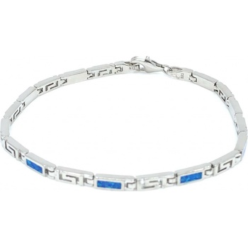 Šperky Jan Kos stříbrný náramek s modrým opálem 12118783