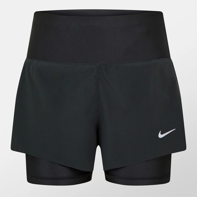 Nike Дамски къси панталони Nike Dri-FIT Swift Womens Mid-Rise 3 2-in-1 Shorts - Black
