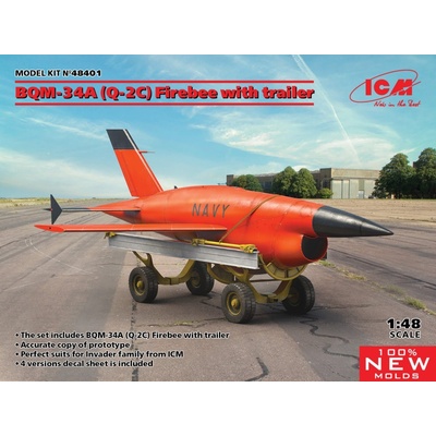 ICM BQM-34A Q-2C Firebee with trailer 48401 1:48