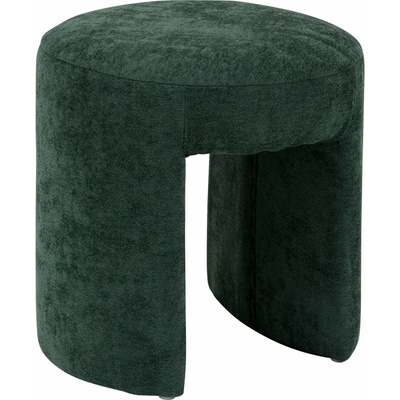 Atmosphera Čalouněný obloukový taburet JIN, průměr 38 cm, zelený