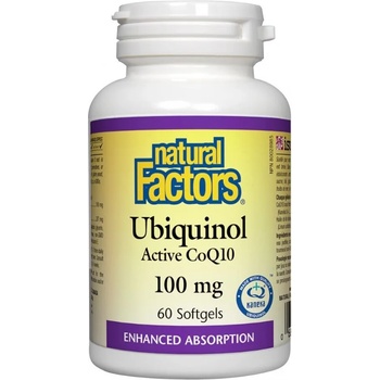 Natural Factors Ubiquinol Active CoQ10, 100 mg, 60 софтгел капсули, Natural Factors (20726 NF)