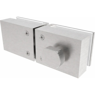 Hahn Steel Zámek pro skleněné dveře WC, ZAMAK slitina, brus