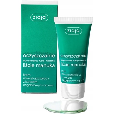 Ziaja Manuka Tree Purifying exfoliačný nočný krém proti akné ( Oily & Combination Skin 50 ml