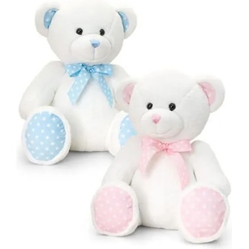 Image 1 of Keel Toys - Бебешко мече - бяло с точки