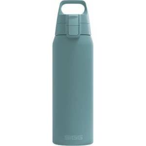 SIGG - Insulated drinking bottle - Thermos bottle Shield Therm One Morning Blue carbonated drinks - Leak-proof - Dishwasher safe - BPA-free - 90% recycled stainless steel - Gray blue - 0.75L - 6020.80