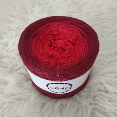 Mishastyle Shine červené ombre 3nitka návin: 800m
