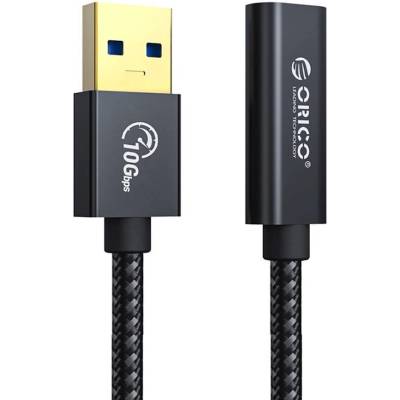 ORICO USB-A to USB-C Extension Cable (ACF31-10-BK-BP) - удължителен кабел USB-A мъжко към USB-C женско (100 см) (черен)