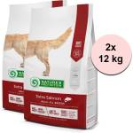 Nature's Protection кучешка храна за възрастни всички породи сьомга 2 x 12 кг