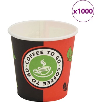 vidaXL Картонени чаши за еднократна употреба, 1000 бр, 120 мл (4 oz) (30084)