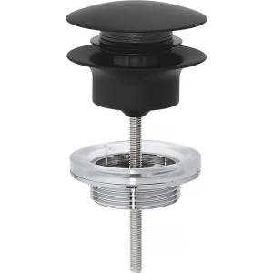 GROHE Phantom Black матово черен вентил за мивка Push-Open (29510KF0)