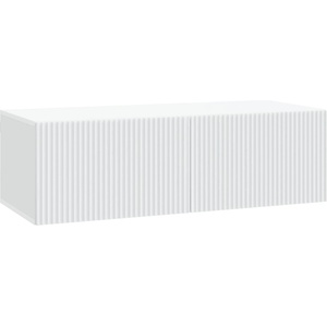 vidaXL Стенно монтиран ТВ шкаф Монтиране на стена Бяло 98 x 41 x 30 см (898525)