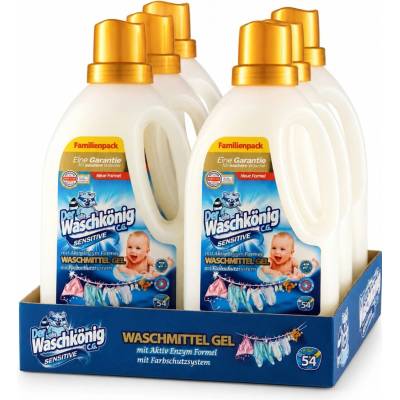 Waschkönig Sensitive prací gel pro citlivou pokožku 6 x 54 PD