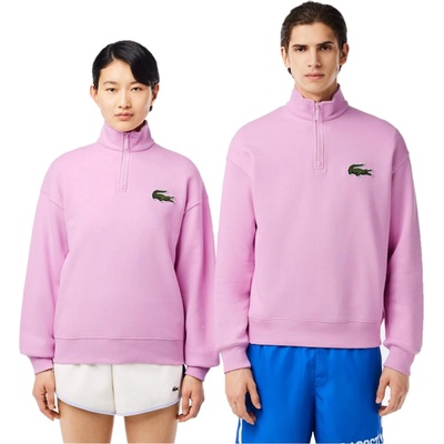 Lacoste Поларена блуза LACOSTE Rg 1/4 Zip Fleece Top - Gelato