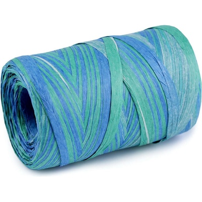 Lýko rafie k pletení tašek multicolor, šíře 5-8 mm Varianta: 5 modrá azuro zelená, Balení: 1 ks 57496/146355/264321