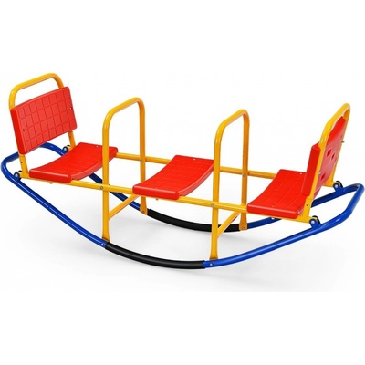 Costway 3 miestna hojdačka Garden Rocker - červeno-modrá