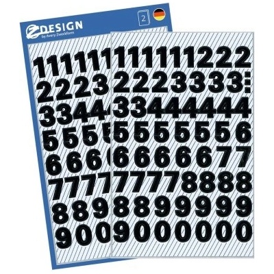 AVERY Z-DESIGN Čísla z černé fólie, malá Z-DESIGN - 3781 – Zbozi.Blesk.cz