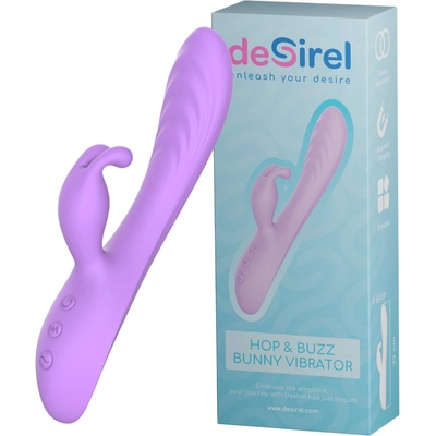 Desirel Hop & Buzz Bunny - заек, вибратор с клиторна приставка (лилаво)