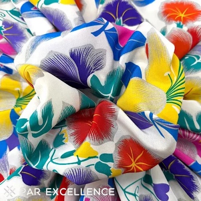 Hedvábný crêpe de Chine květovaný ART 11093