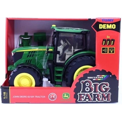 Tomy Britains Big Farm traktor John Deere 6210R se světly a zvuky 1:16