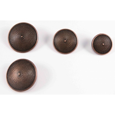 Luxusný gombík so spodným prišitím - staroměděna - priemer 2,7 cm