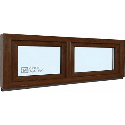 Kömmerling 70 Ad S/S 2100 X 500 mm Tmavý Dub/Bílá jednostranně Sklo Čiré Neotevíratelné