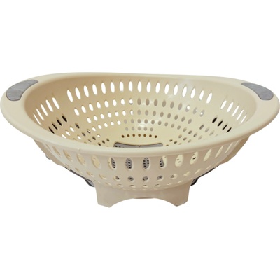 MEGA PLAST Cedník LUX s otvorem, krémový, 32,5 x 29 x 14 cm (doprodej)