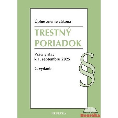 Trestný poriadok, 2 vydanie,. 9/2025