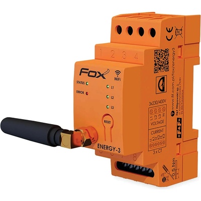 FOX ENERGY 3/200A - Bezdrôtové WiFi relé pre monitorovanie spotreby, 3x 230/400V, 200A