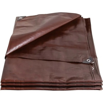 Proteco 10.88-P200-4-5 plachta 4x5 m EXTRA SILNÁ PROFI nepromokavá s okami hnedá 200 g/m2