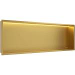 BALNEO Вградена правоъгълна LED ниша Balneo Wall-Box One с рамка 90x30x10 см, гланцирано злато (B0101030109-3)