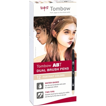 Tombow Marker ABT Dual Brush 12P-4 Portrait цветове (12) (ABT-12P-4)