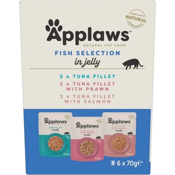 Applaws Fish Selection Консерва за котки, рибен избор в желе 6 x 70 г