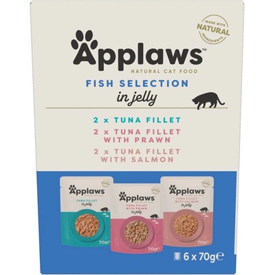 Applaws Fish Selection Консерва за котки, рибен избор в желе 6 x 70 г