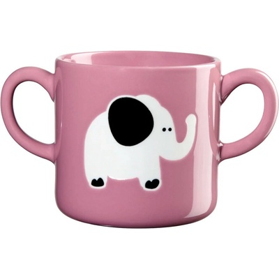 ASA Selection Porcelánový hrnček Buddies ružový so slonom 250 ml