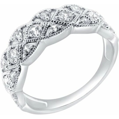 Eppi Zlatý zdobený prsten s diamanty Ruben R49318